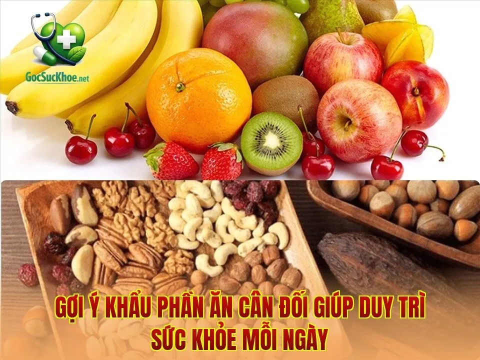 Gợi ý khẩu phần ăn cân đối giúp duy trì sức khỏe mỗi ngày