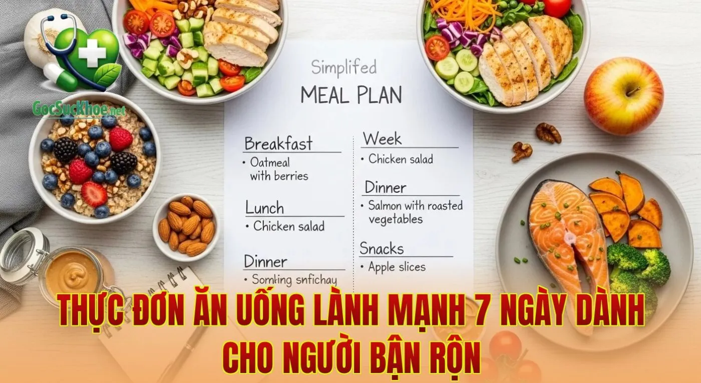 Thực Đơn Ăn Uống Lành Mạnh 7 Ngày Dành Cho Người Bận Rộn