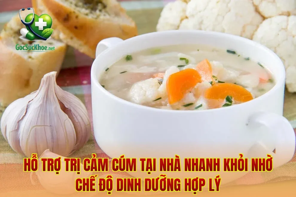 Hỗ trợ trị cảm cúm tại nhà nhanh khỏi nhờ chế độ dinh dưỡng hợp lý
