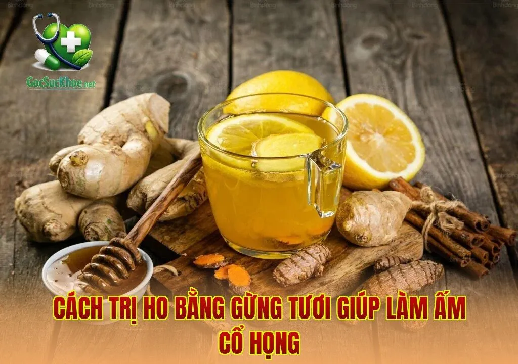 Cách trị ho bằng gừng tươi giúp làm ấm cổ họng