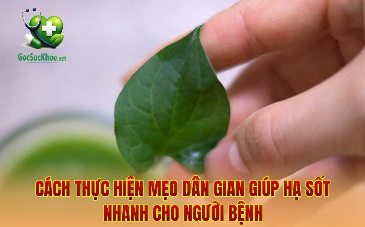 Cách thực hiện mẹo dân gian giúp hạ sốt nhanh cho người bệnh